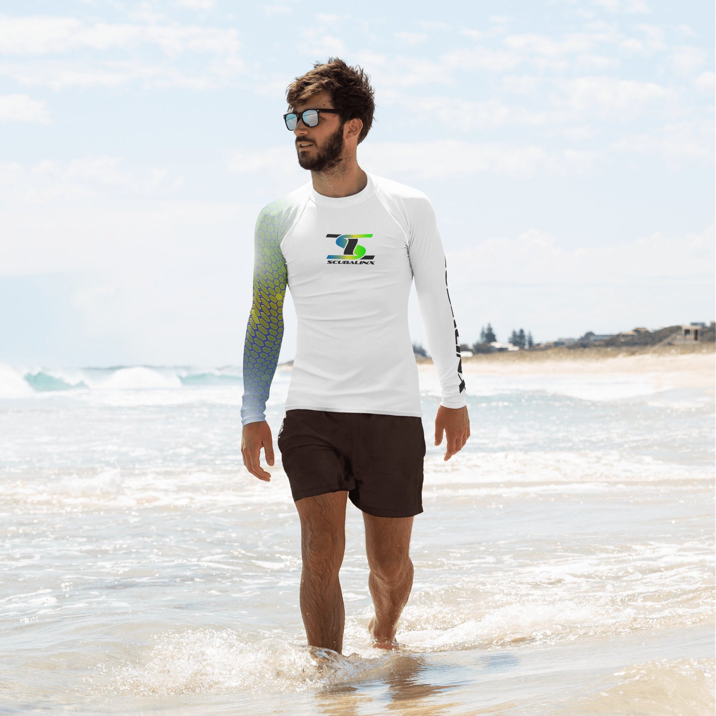 Scubalinx Mahi FlexCamo Rash Guard Shirt Light