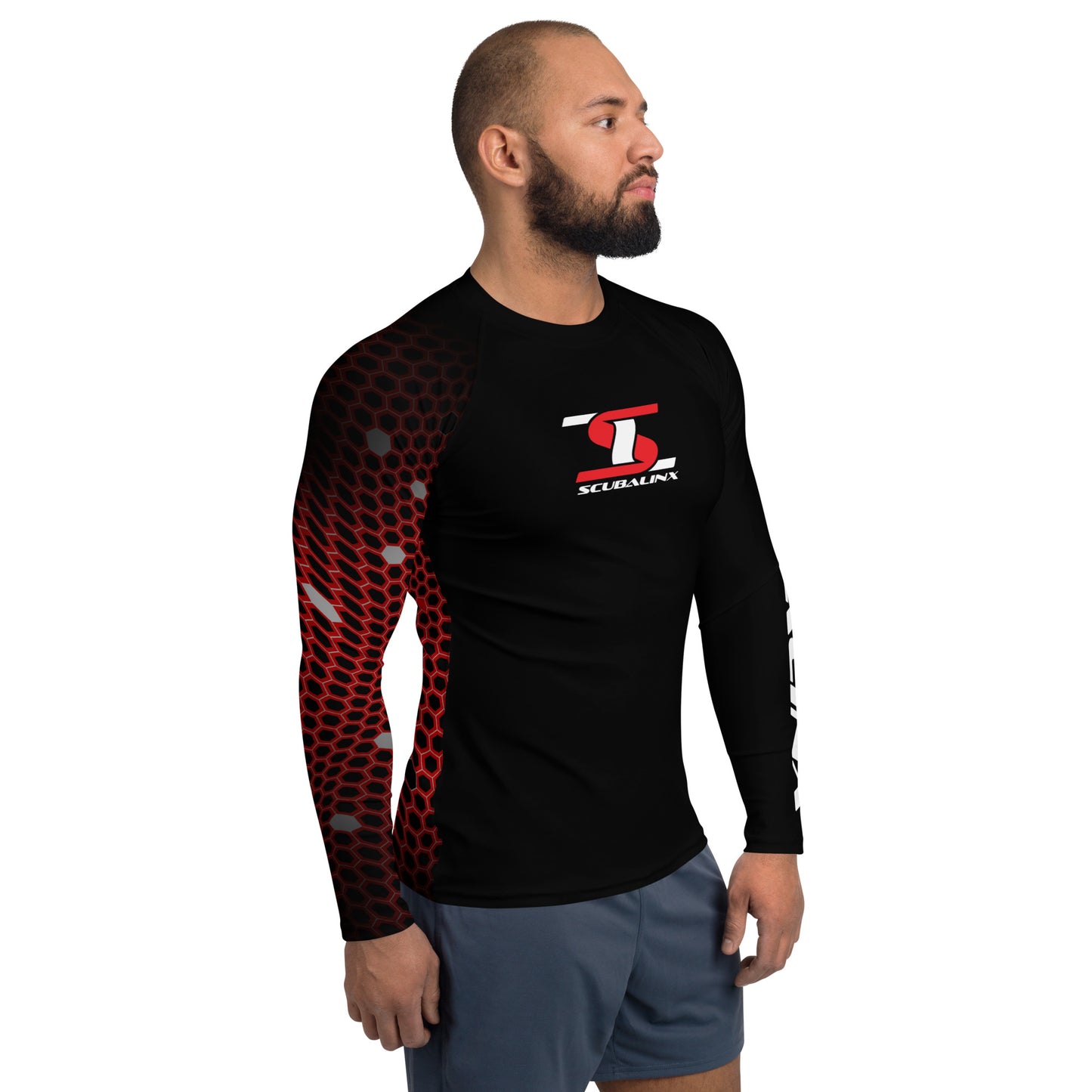 Scubalinx Red FlexCamo Rash Guard Shirt