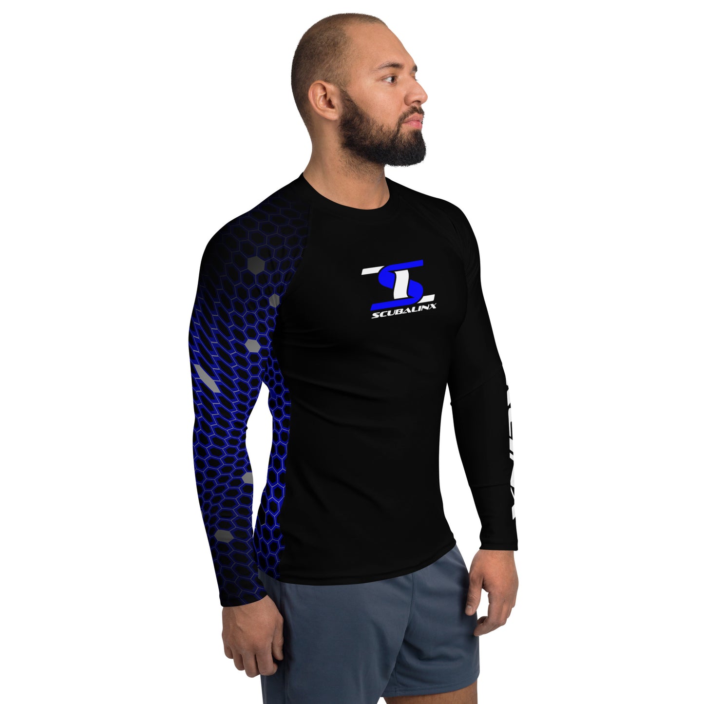 Scubalinx Blue FlexCamo Rash Guard Shirt