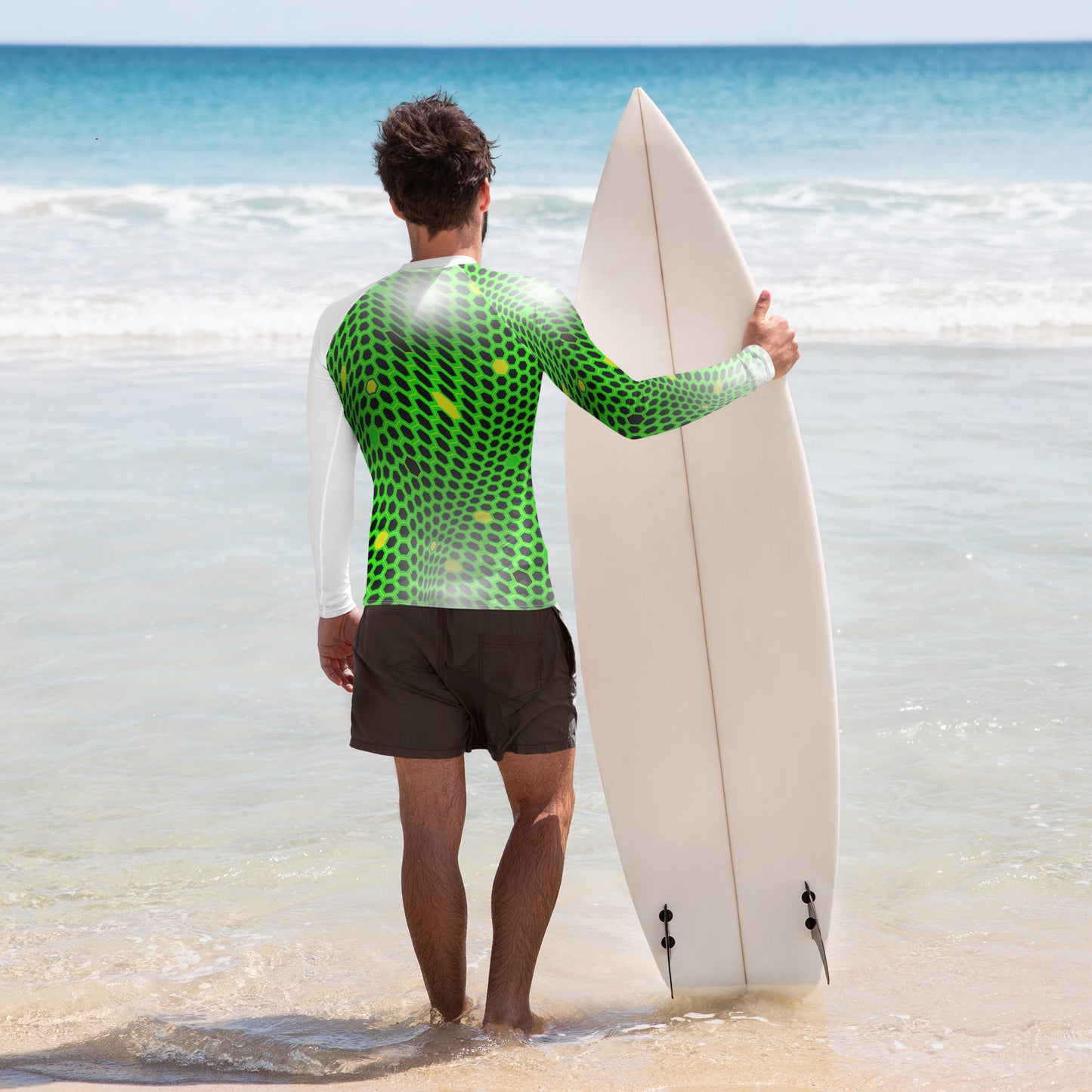 Scubalinx Lemon-Lime Men's Rash Guard