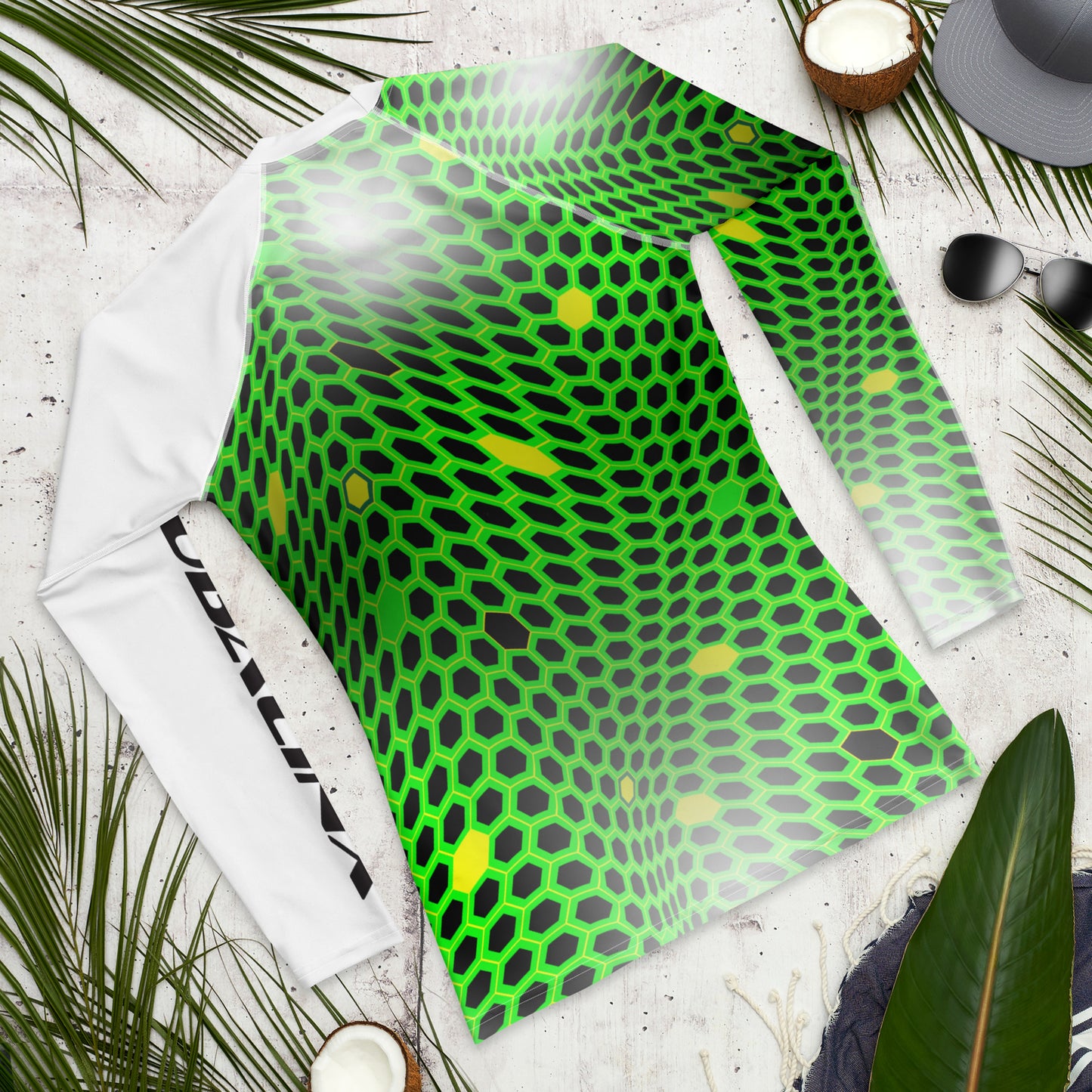 Scubalinx Lemon-Lime Men's Rash Guard