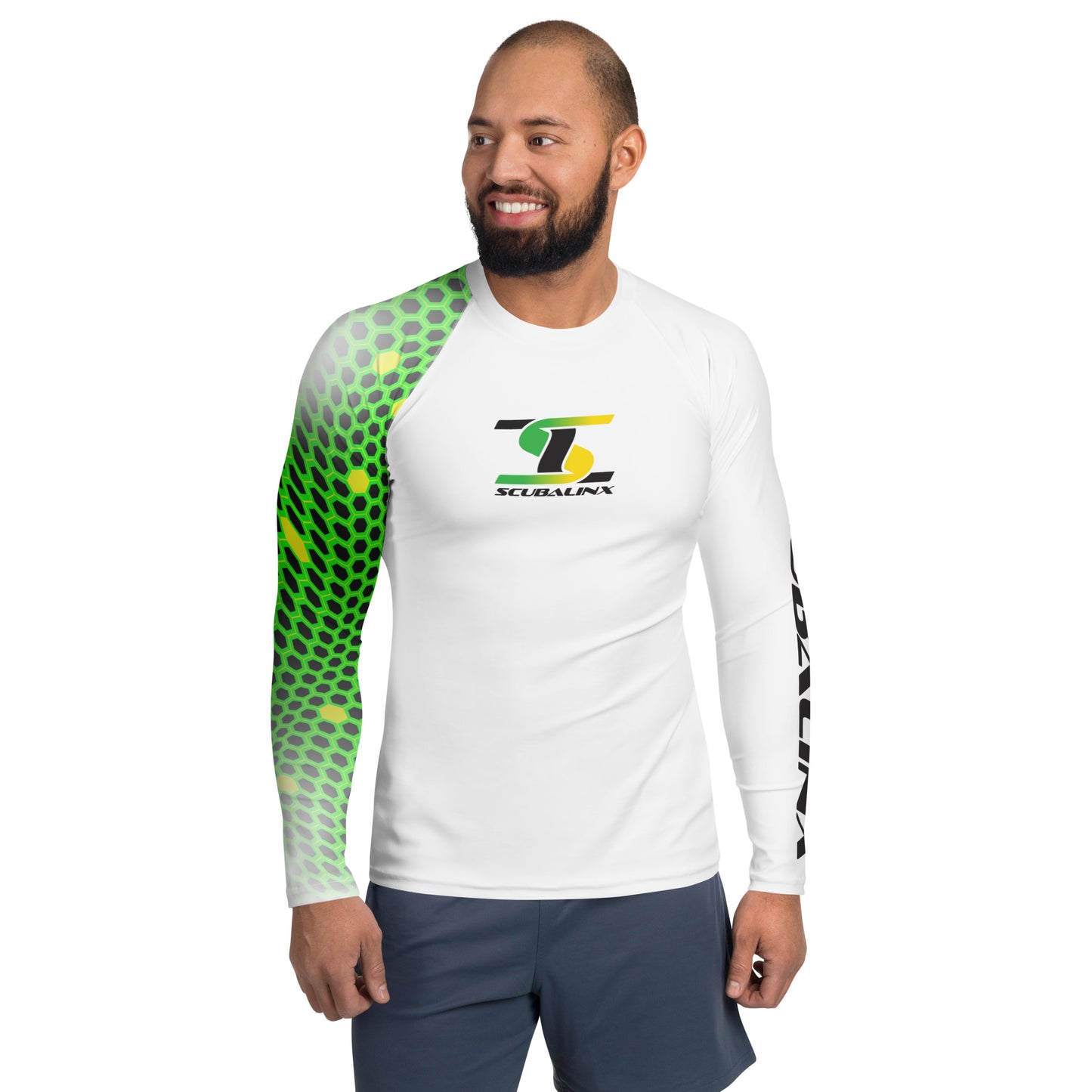 Scubalinx Lemon-Lime Men's Rash Guard