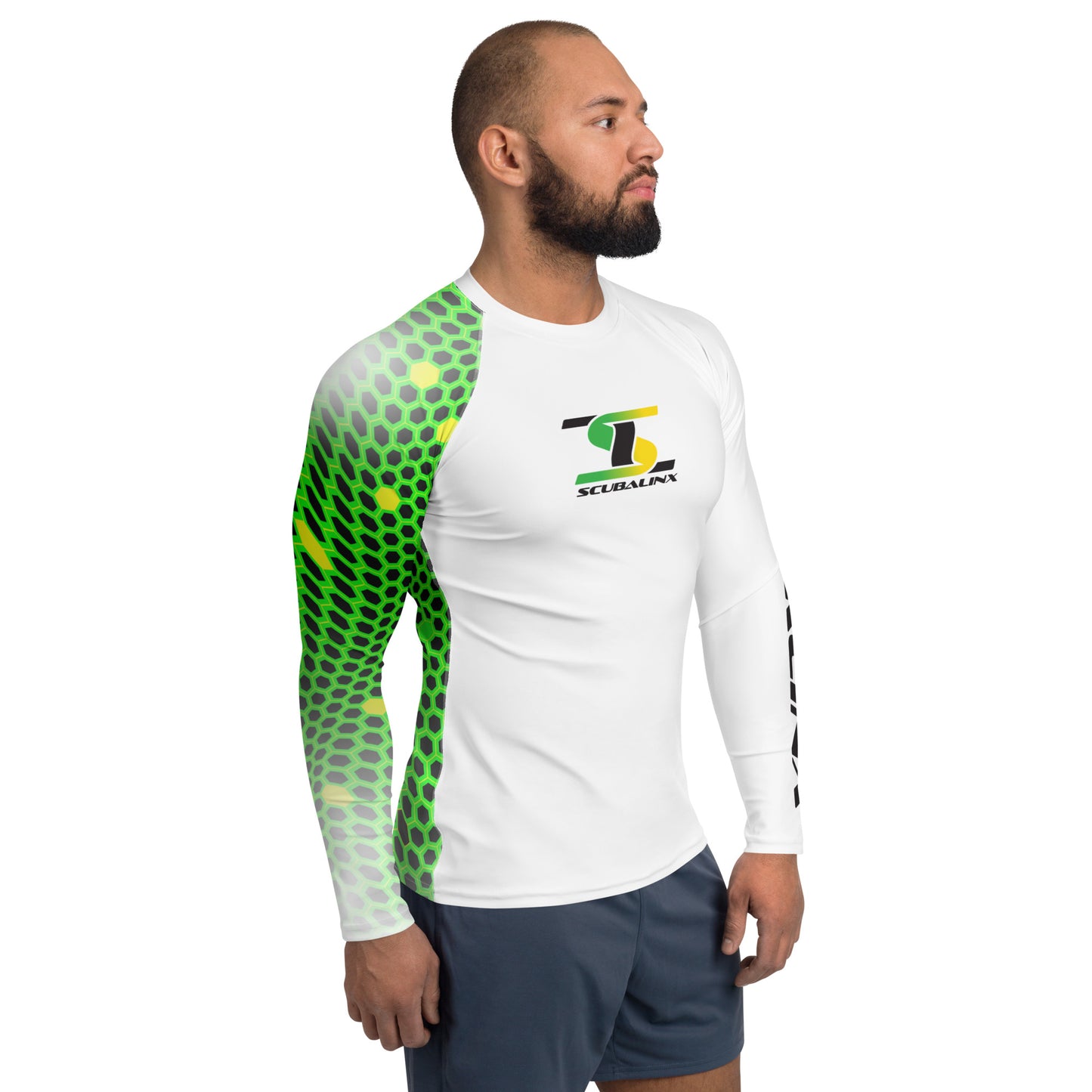 Scubalinx Lemon-Lime Men's Rash Guard